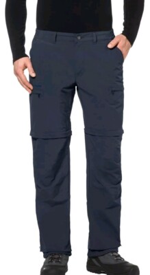 VAUDE Men's Hiking Trousers Convertible Farley ZO IV Eclipse
