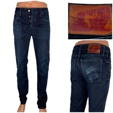 Left Field 30 X 35 (actual) Jeans Selvedged Denim NYC Faded Made in USA Cotton