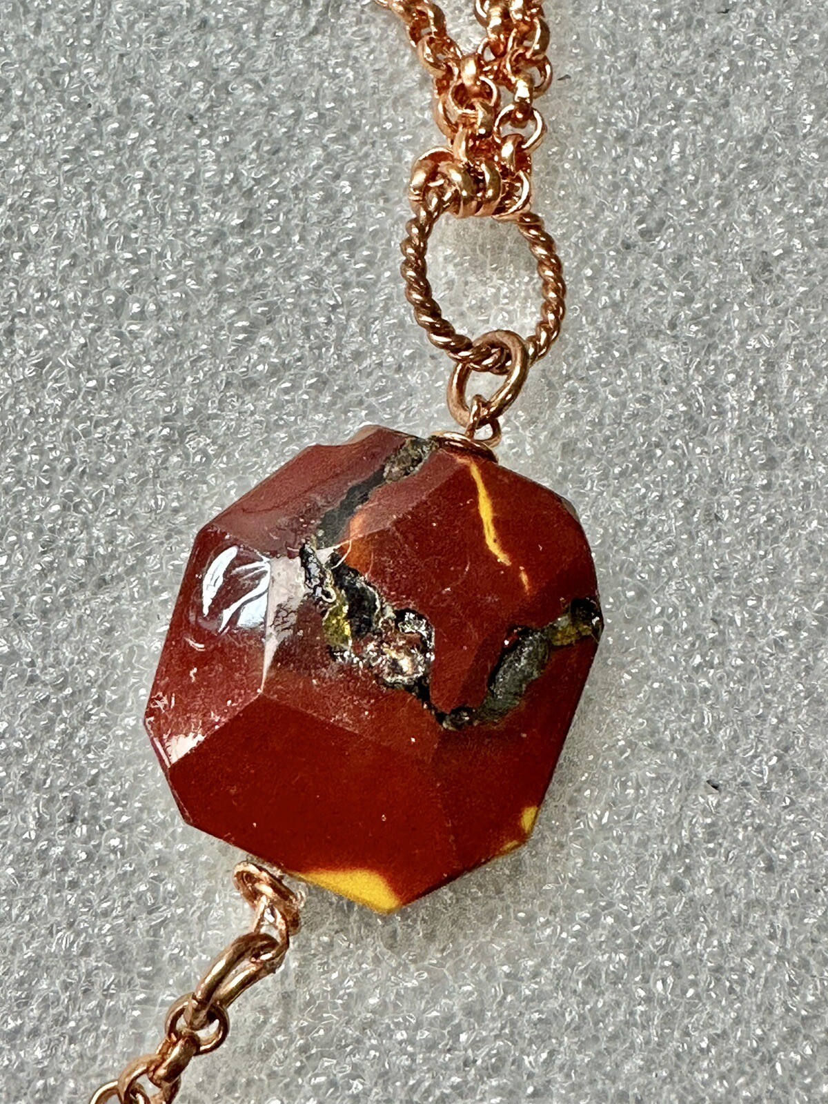 Solid Copper & Genuine Stone Station Necklaces Bo… - image 2