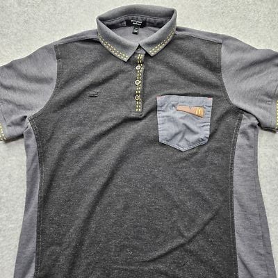 McDonalds Timeless Elements Women's Large Gray Employee Polo Shirt