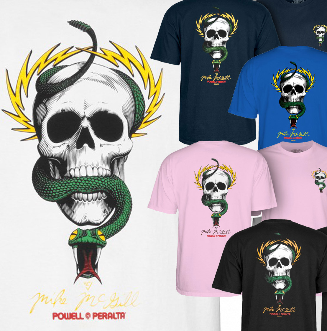 POWELL PERALTA - McGill Skull & Snake - Skateboard Tee Shirt