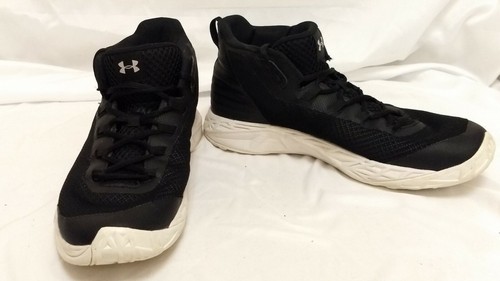 Under Armour Men's Jet Mid Basketball Shoe, Black/Steel/White, Black, Size 11.5 - Picture 6 of 9