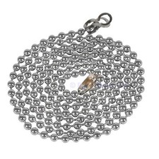 Light Pull Chain Cord Brushed Steel Nickel Effect Pick Your Favourite Shape