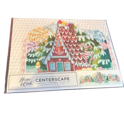 Hester & Cook Gingerbread Tabletop Centerscape Christmas decor Double-sided