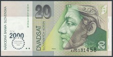 Slovakia / Slowakei - 20 Korun 2000 UNC - Pick 34, Gedenkausgabe