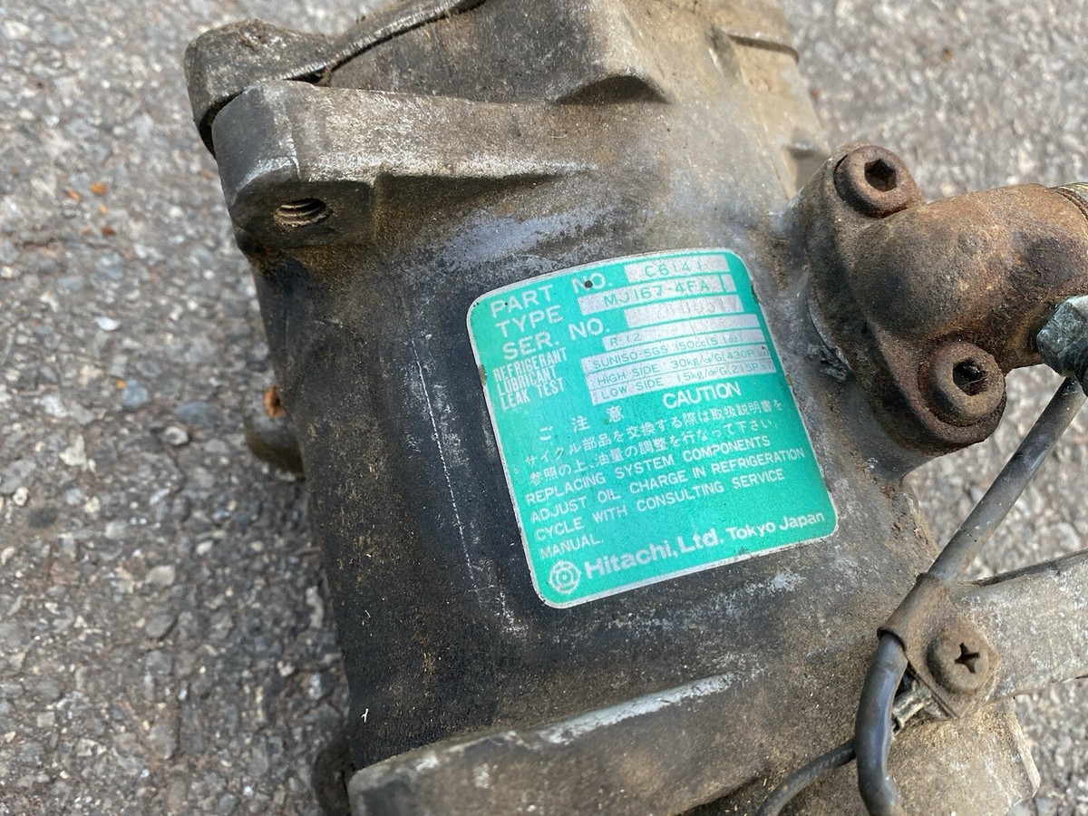 Datsun 280ZX L28 Engine A/C Compressor OEM Hitachi Type Part No