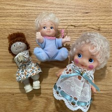 Tiny Dolls Vintage Cabbage Patch Kid 4”, Baby’s First Christmas, Kewpie Lot of 3