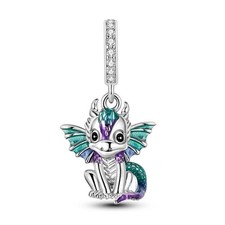 925 Sterling Silver Charms for Bracelets and Necklaces Airplane Passport Da - 31