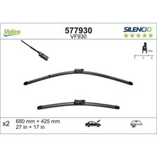 Wischblatt VALEO 577930 für Peugeot DS Citroën VW Skoda Ford 3008 II C5 Aircross