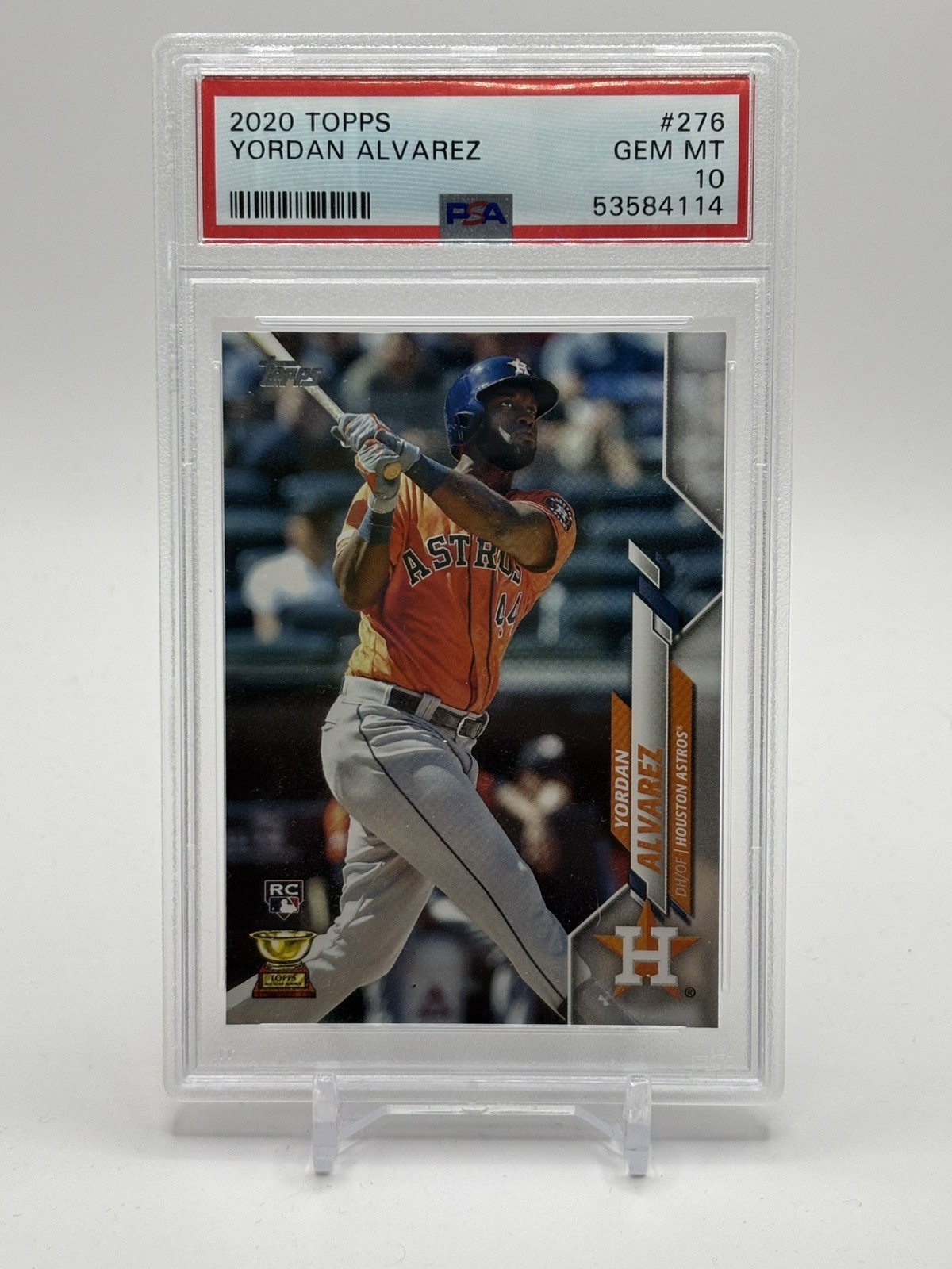 Yordan Alvarez 2020 Topps RC #276 - PSA 10 GEM MINT - Houston Astros