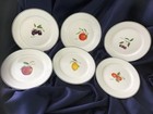 6 ULSTER CERAMIC JARDIN de FRANCE fruit motif SALAD PLATES IRELAND 🍋🍒🍑🍐🍓🍊 — photo 7