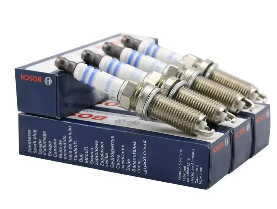 Bujía doble de iridio BOSCH genuina 4 piezas para Lexus Nissan Scion Toyota L4 Foto 3 de 4