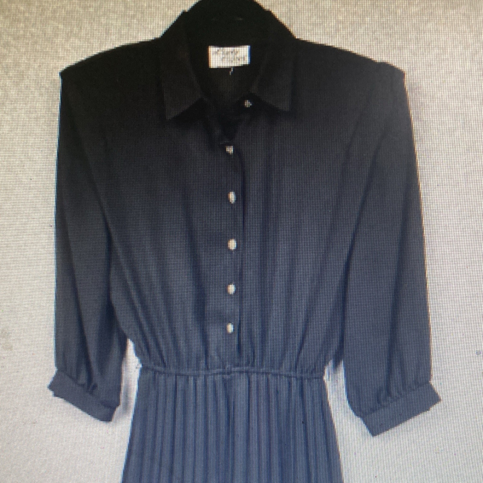 Country Classix Black Collared Button Front Midi … - image 1