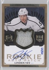 2013 Upper Deck The Cup Rookie Gold Patches/Auto 3/57 Linden Vey Patch Auto 2a8