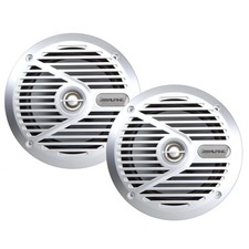 Open Box Alpine SPS-M601 6-1/2" 2-Way Marine Speakers Silver 