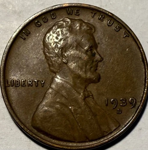 1939 D Lincoln Wheat Cent VF/XF #923