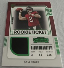 2021 Contenders Football Kyle Trask Tampa Bay Buccaneers Rookie Ticket Green