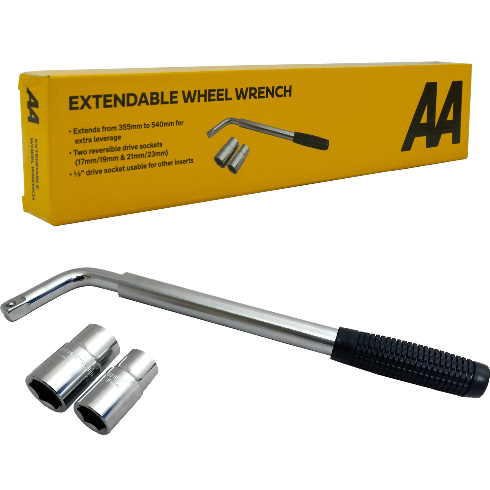 AA Extendable Wheel Wrench with Telescopic Handle & Anti-Slip Grip Extend 540mm