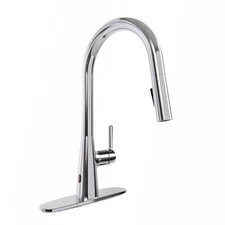 Modern Touchless Pull-Down Kitchen Faucet in Polished Chrome