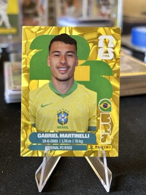 2026 Panini World Cup Sticker Collection Gabriel Martinelli Brazil Gold Crumple