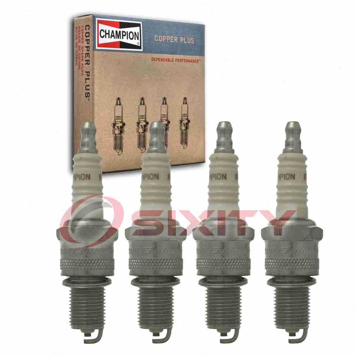 4 pc Champion Copper Plus Spark Plugs for 1974 Nissan 710 1.8L L4 Ignition tn