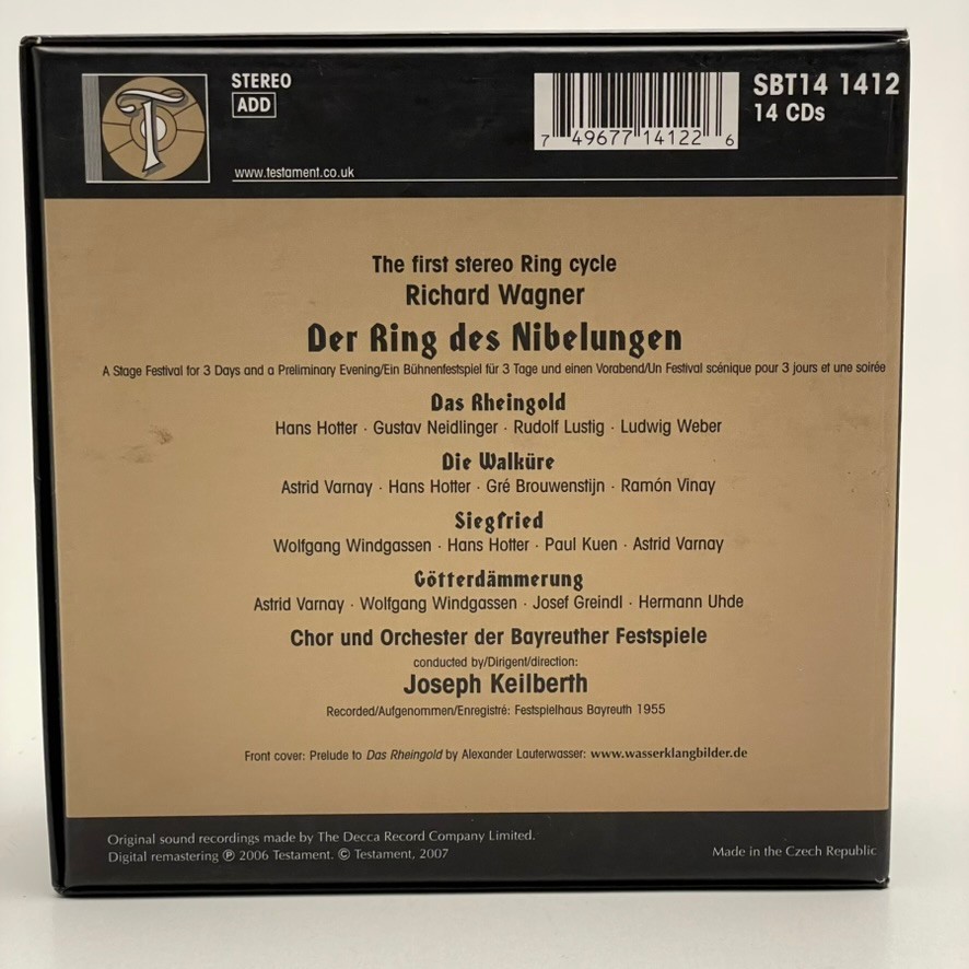 Richard Wagner Complete Opera ``The Ring of the Nibelungen''  RARE 14 CD SET