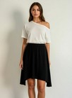 Eileen Fisher Skirt Asymmetrical Black Elastic Band - Size S — photo 3