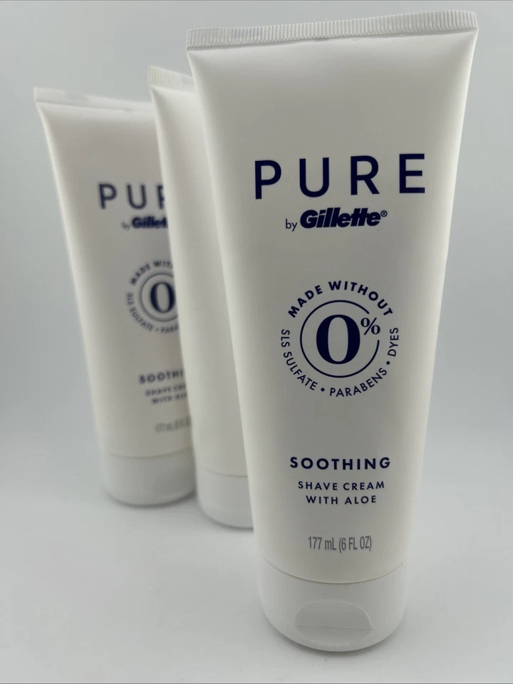 Gillette Pure Shave Cream for Men 170g. (3-Pack) - Image 2 of 4
