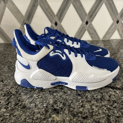 Nike PG 5 TB Game Royal Shoes Mens Size 8 White Blue Basketball Paul George NEW