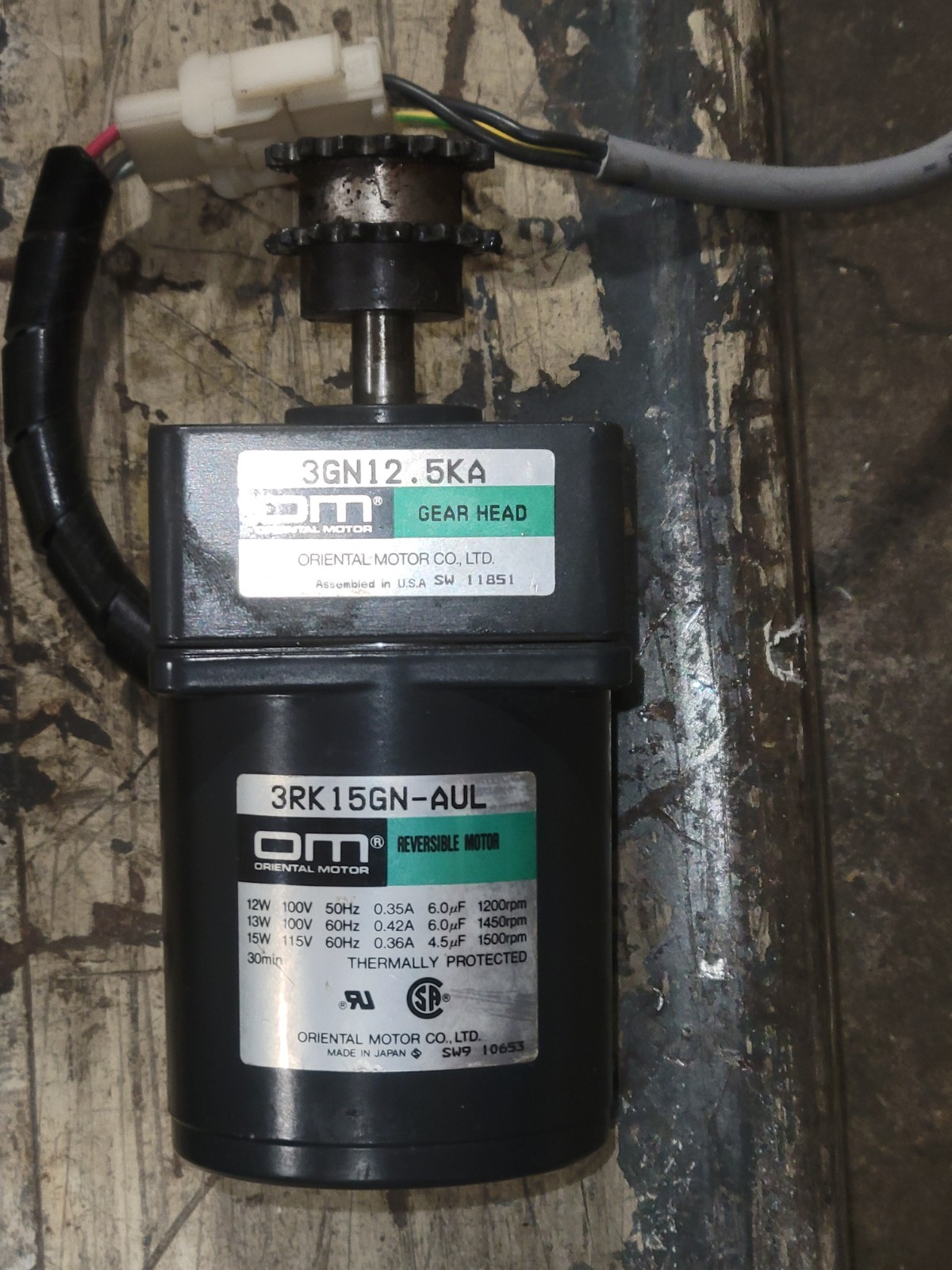 Oriental Motor 3RK15GN-AUL WITH 3GN12.5KA Gear Conveyor Technologies