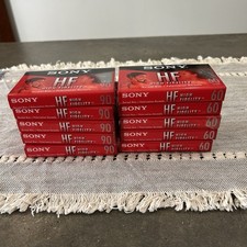 Lot 10 New Sony HF 60 90 Minute Blank Audio Cassette Tapes New Sealed