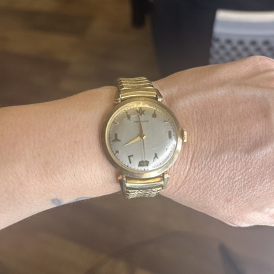 Vintage HAMILTON MASONIC Men's Mechanical Wristwatch USA 10k GF WORKING Battery