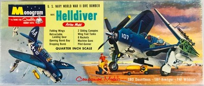 Monogram Classic SB2C Navy Helldiver 85-0069 Dive Bomber 1/4 Inch Scale