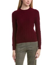 Bruno Magli Cable Crewneck Wool  Cashmere-Blend Sweater Women's