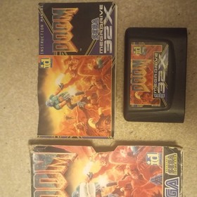 Sega Mega Drive 32x Doom Video Game Boxed with Manual
