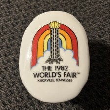 1982 World's Fair Souvenir Ceramic Shoe, Tennessee Trinket Ring Box EUC