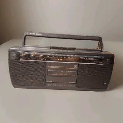 GE 3-5454B AM/FM Stereo Radio Cassette Player Recorder Boombox Bass Boost Tested
