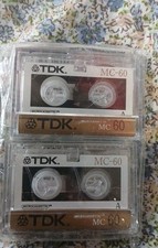 TDK MC60 3 PACK Microcassette Audio Cassette Tapes Sealed Condition -Dictation