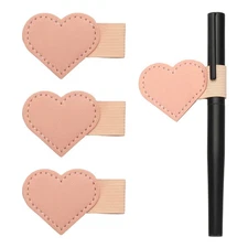4 Pcs Heart Pen Loop Holder Self Adhesive(Pink, Style 2)