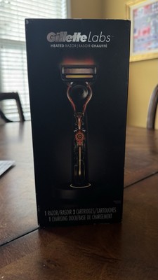 Gillette Labs Heated Razor, 2 Cartridges Charging Dock & Travel. New-Sealed