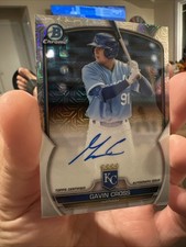 Gavin Cross 2023 Bowman Chrome Prospect Mega Box On Card!  Auto #BMA-GC Royals