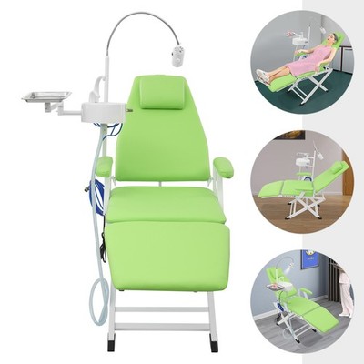 Portable Dental Chair Mobile Folding Chair Exam Chair w/Spittoon
