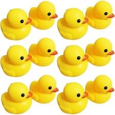 Bath Duck Toys 12 PCS Yellow Rubber Ducks Squeak  Float Ducky Small,