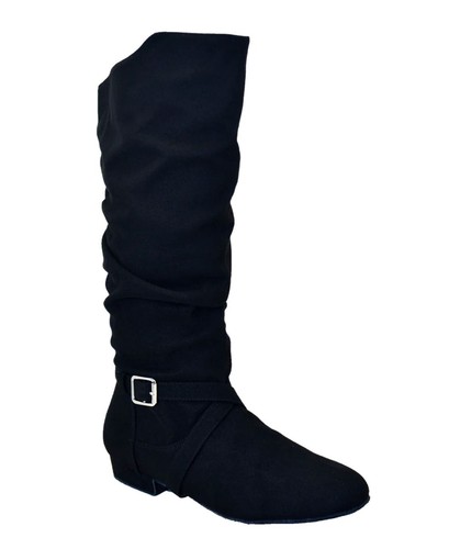 Size 8M Womens Ultimate Fashion Boots Pro Floorplay Black Suede West Coast Swing
