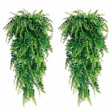 4Pcs Fake Hanging Plants Artificial Ferns Fake Plants Indoor Outdoor Home Decor