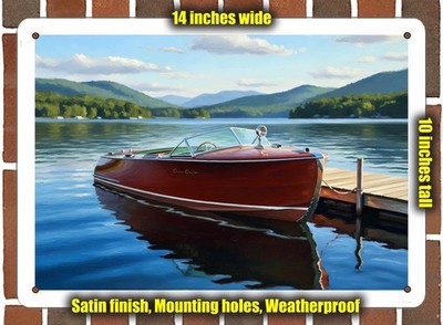 Metal Sign - 1948 Chris-Craft 25' Sportsman Oil Painting - 14x10