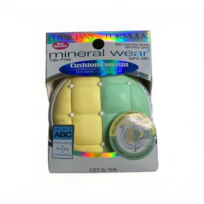 PHYSICIANS FORMULA Mineral Wear Cushion Corrector Primer Duo #6835C Yellow/Green