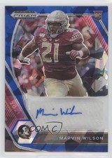 2021 Panini Prizm Draft Picks Blue Ice 32/75 Marvin Wilson #DPA-MWI Auto ln4