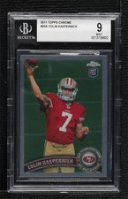 2011 Topps Chrome Colin Kaepernick (Throwing Ball) #25 BGS 9 MINT 1lc0