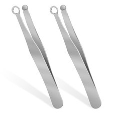 2 Pcs Universal Nose Hair Trimming Tweezers Stainless Steel Nasal Clippers fo...